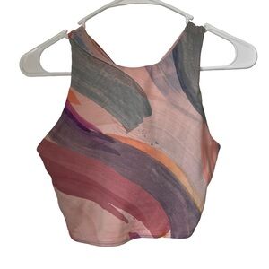 Athleta Conscious Crop Bra Tank Vibrance Orchid Pink S/Small Shelf Bra Top